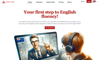 Screenshot of the Step-by-Step English website