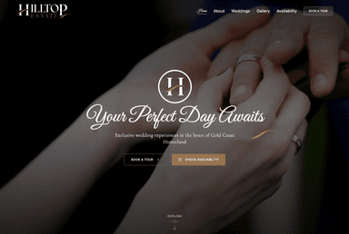 Screenshot of the Hilltop Estate website